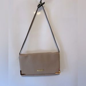 Michael Kors clutch with removable strap. Leather Taupe color. New Without Tag